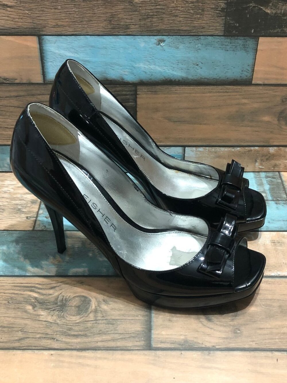 Marc Fisher Stiletto Open Toe Black Women's Size 7.5 M